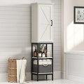 Linen Cabinet with Basket and 5 Shelves D464489