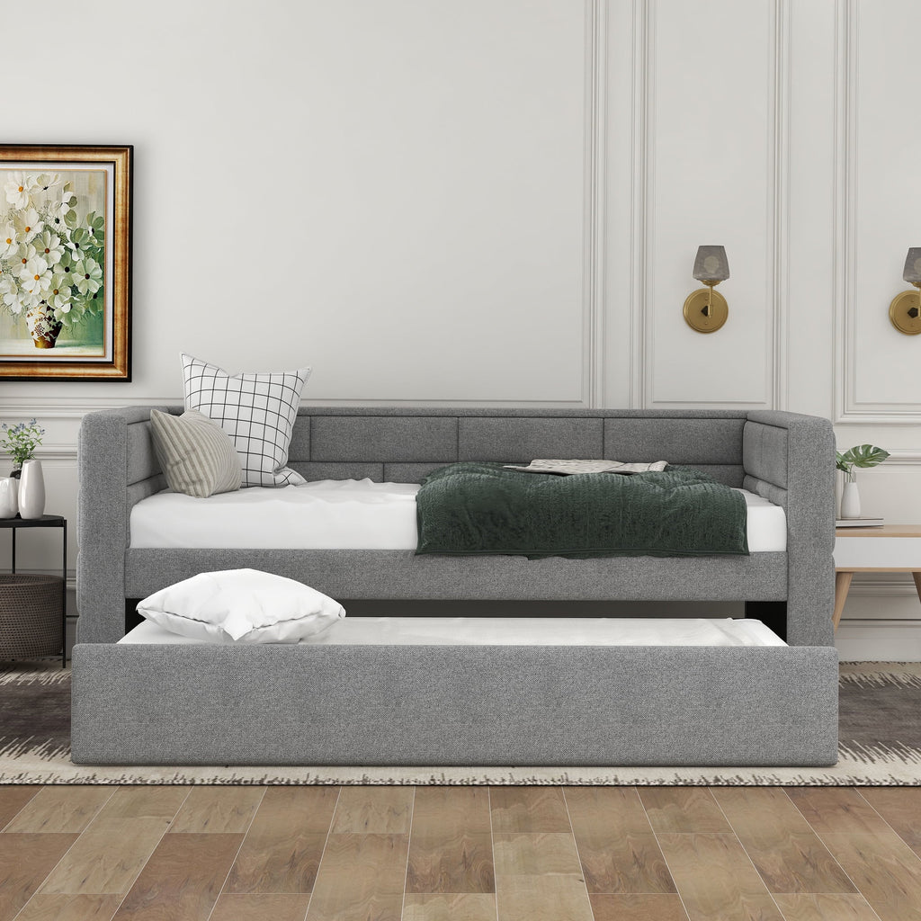 Pull Out Full Size Upholstered Sofa Bed with Rollers P967