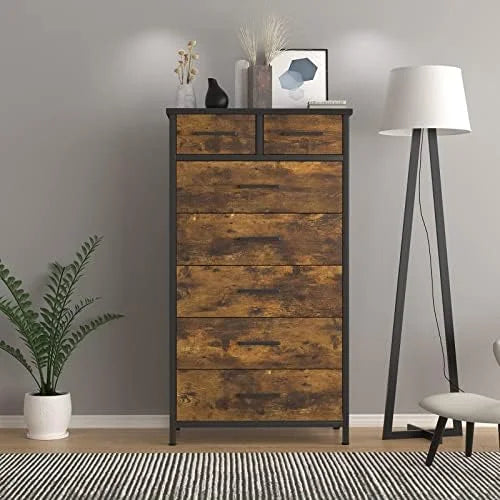 6 Drawer Industrial Wood Dresser N57848