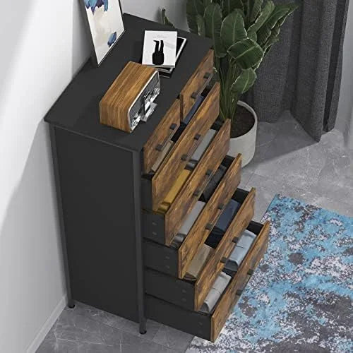 6 Drawer Industrial Wood Dresser N57848