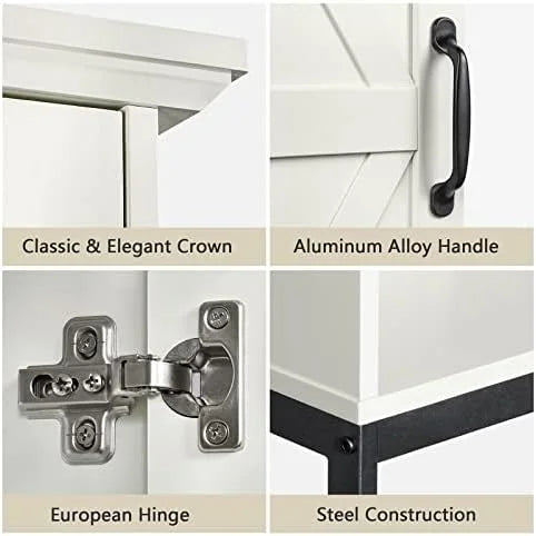 Linen Cabinet with Basket and 5 Shelves D464489