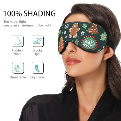 Christmas Tree Cookies Snowflakes Sleep Mask K468