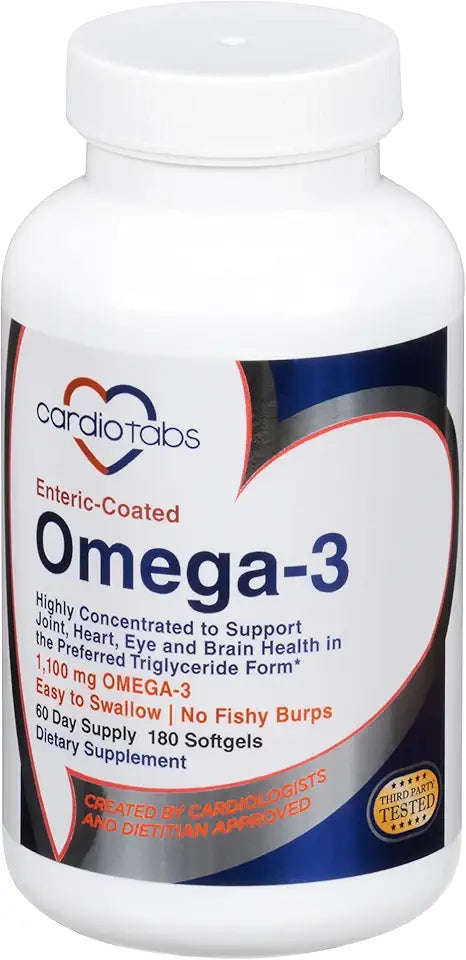 1100 mg Omega-3 Enteric-Coated Fish Oil Softgels - 180 Count E904749