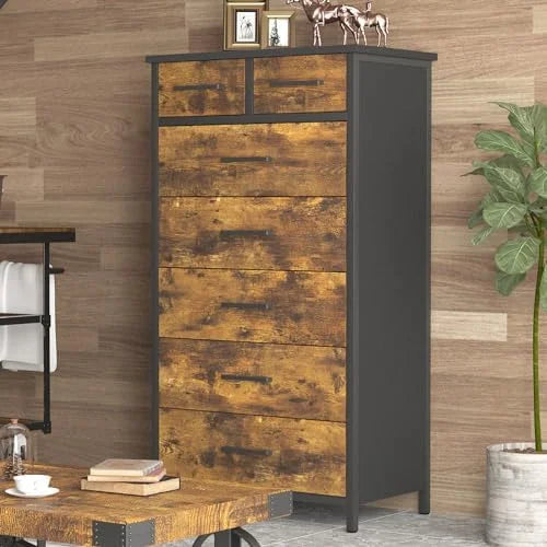 6 Drawer Industrial Wood Dresser N57848